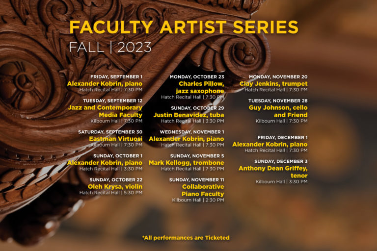 Faculty Artists series flyer