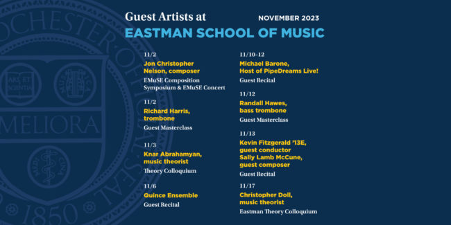 November Guest Artists flyer