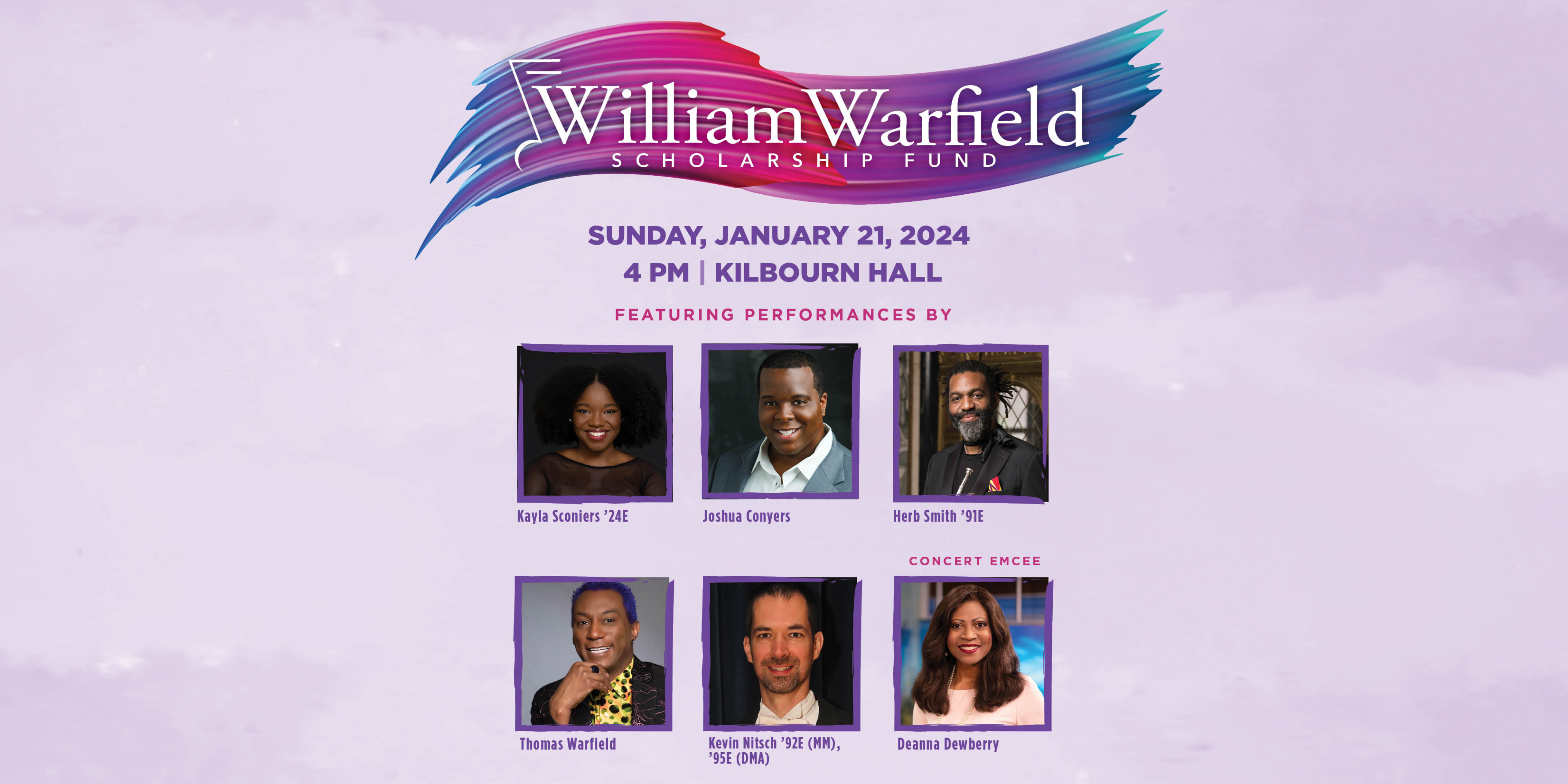 William Warfield Scholarship Fund 2024 Benefit Concert A Cast In History Featuring Kayla Sconiers 24e Eastman School Of Music