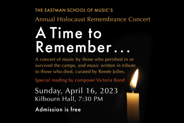 Holocaust Remembrance Concert flyer