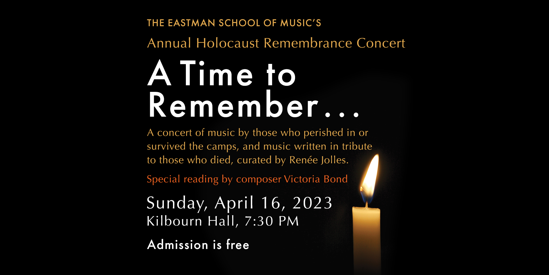 Holocaust Remembrance Concert flyer