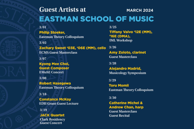 March Guest Artists graphic