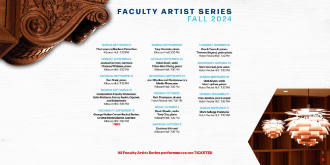 24COM73751_Faculty Artist Series Fall 2024_Web Slider_MC091124 Faculty Artist Series poster image