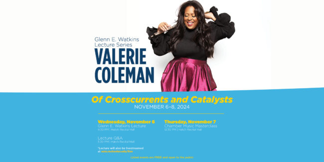 Valerie Coleman event poster