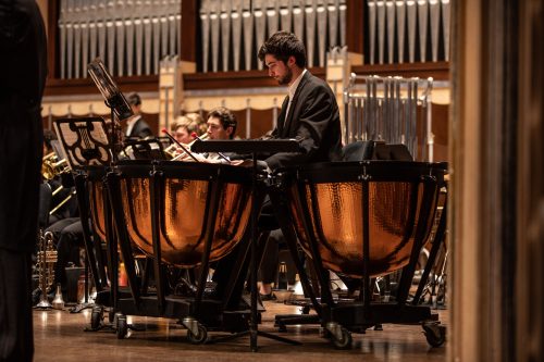 image of percussionist performing onstage