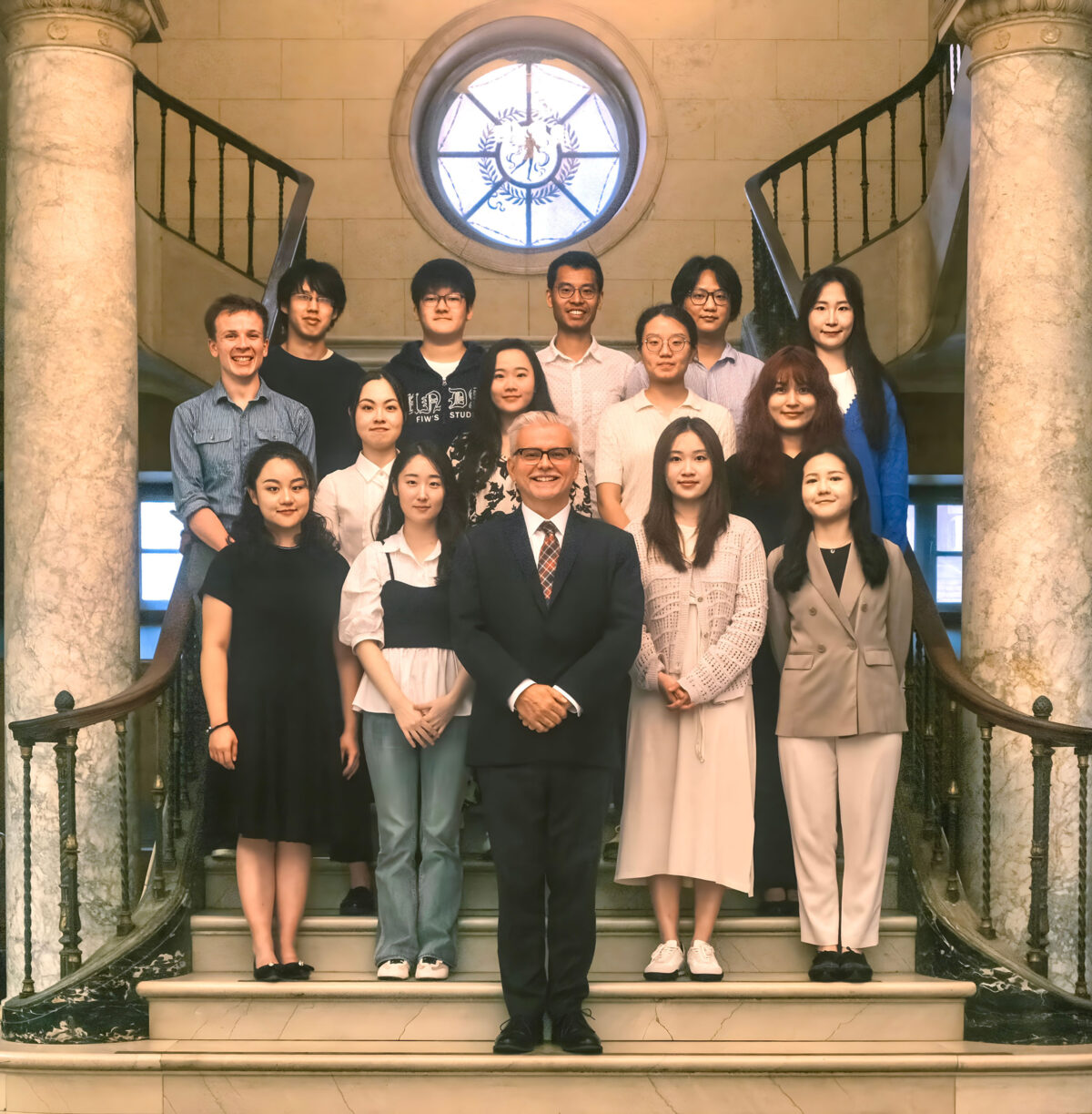 Accompanying Studio 2026-27 on staircase