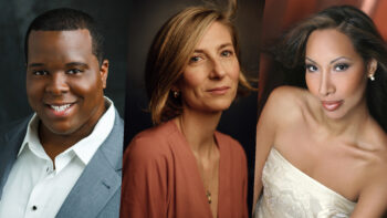 A side-by-side photo of Joshua Conyers, Keira Duffy, and Nicole Cabell