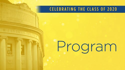 Class of 2020 program Class of 2020 program