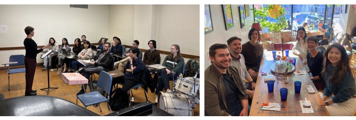 Dr. Conway speaking to student teachers at Eastman