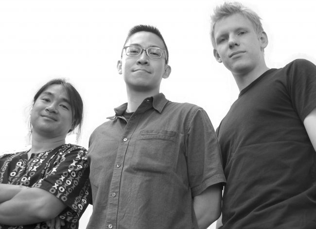 Cuong Vu trio B&W white bckgrnd Cuong Vu Trio