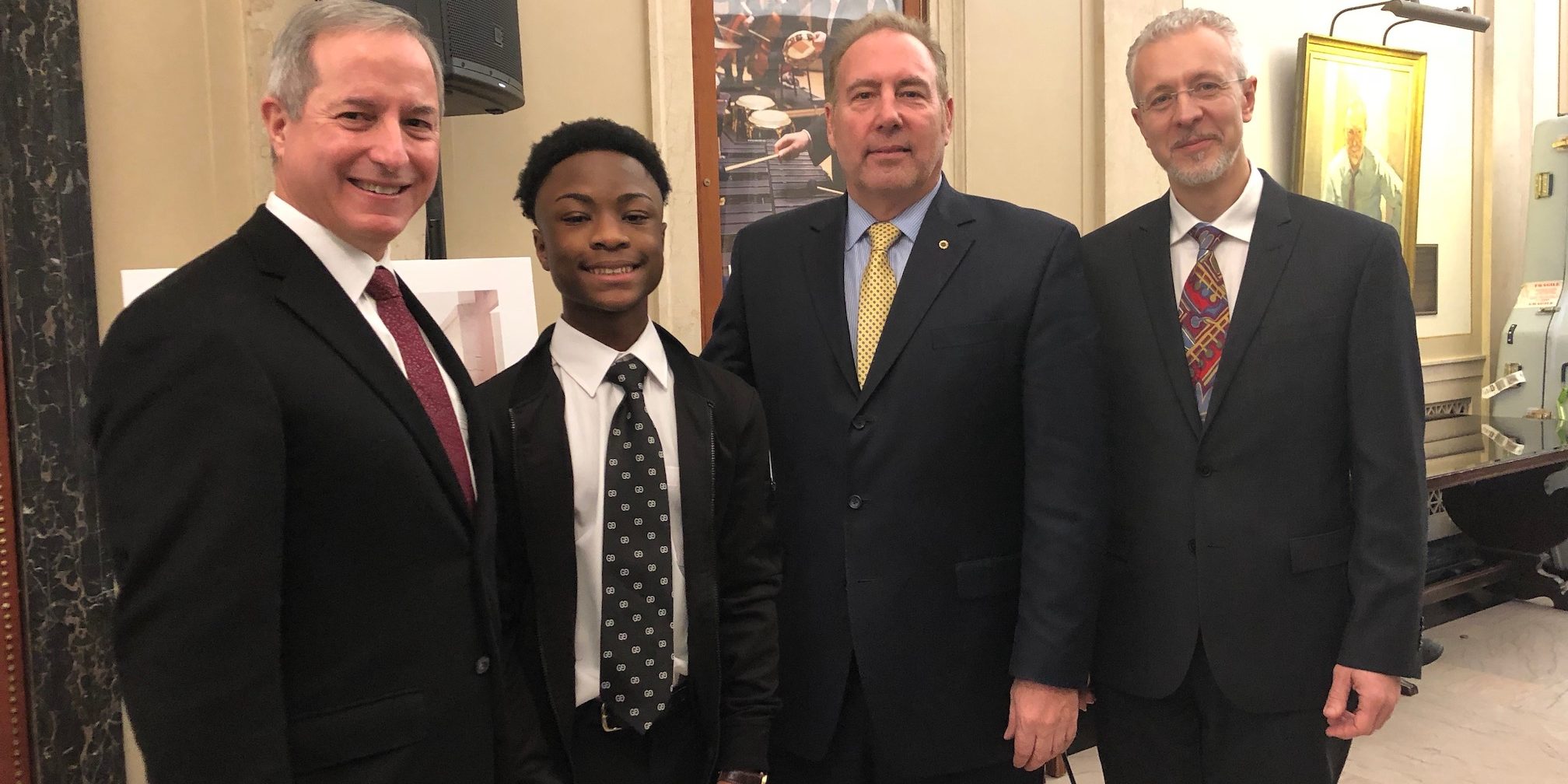 Dean Jamal Rossi Jashanti Henry Senator Robach Associate Dean Petar Kodzas image