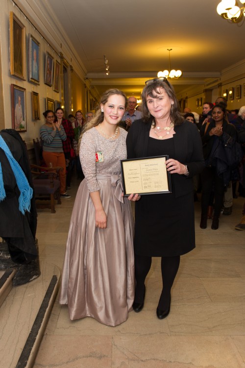 FEO Competition winners: Emily Helenbrook with Kim Witman