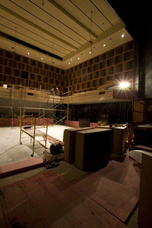 Hatch Recital Hall from a corner of the stage