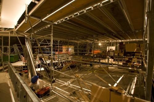 a maze of scaffolding