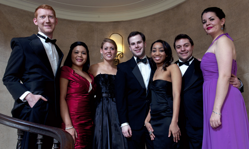 image of seven students from the Voice and Opera Department
