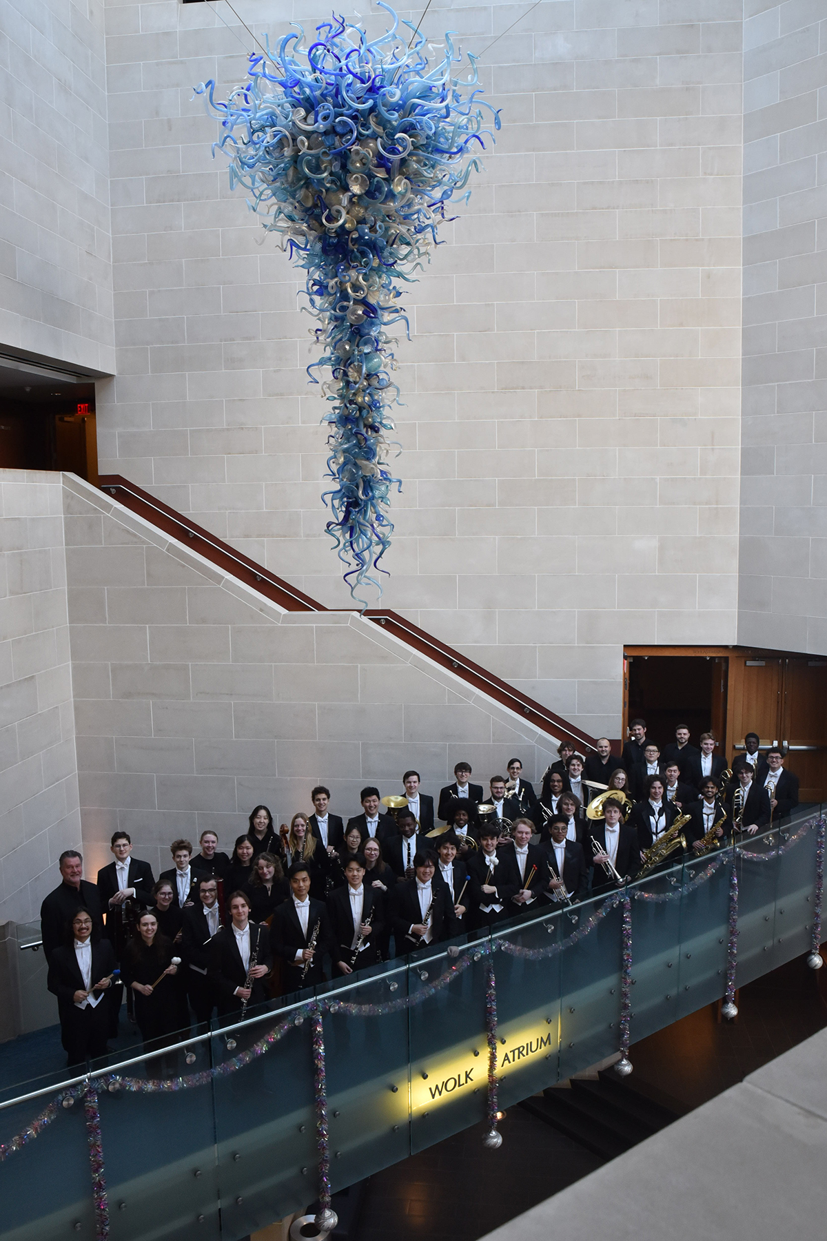 EWO with Chihuly sculpture in Hatch Hall EWO with Chihuly sculpture in Hatch Hall image