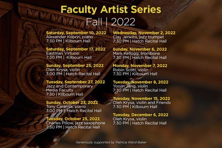 Faculty Artist Series Fall 2022