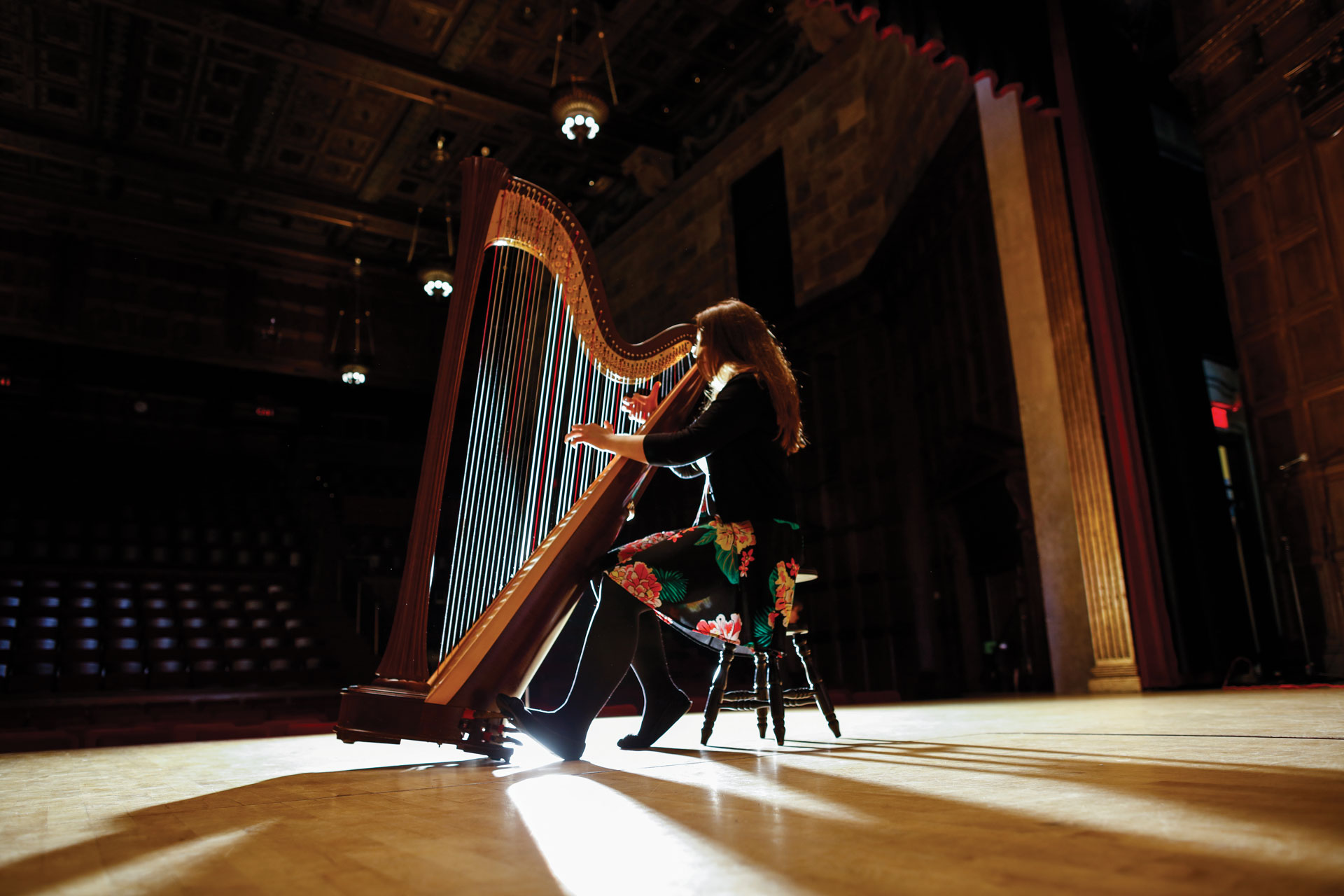 Harp-Student-in-Kilbourn-Hall