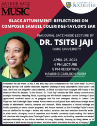 Dr. Tsitsi Jaji event poster