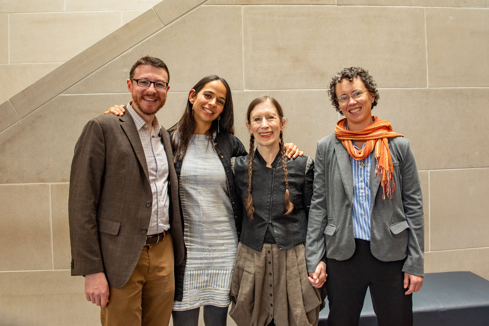 Meredith Monk with Eastman Musicology professors
