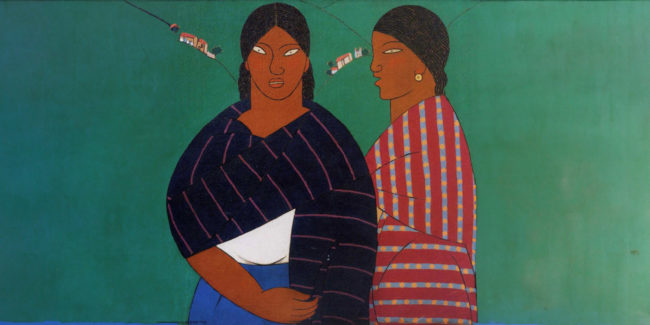 Mujeres de Metepec-multicrop Painting by Carlos Merida: Women of Metepec (1922)