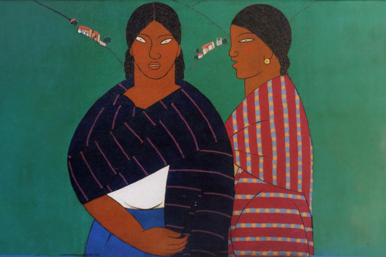 Painting by Carlos Merida: Women of Metepec (1922)