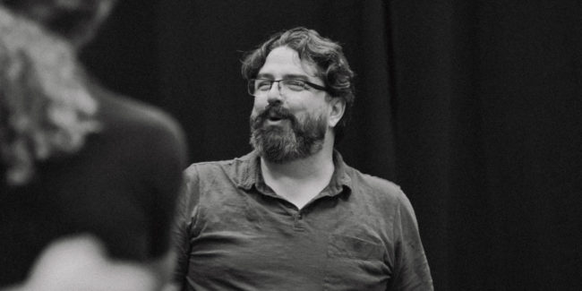 Multicrop_2023-10-06 Pat-Diamond-EOT-Director-1_LS Patrick Diamond directing an Eastman Opera Theatre Rehearsal. Photo by Lauren Sageer.