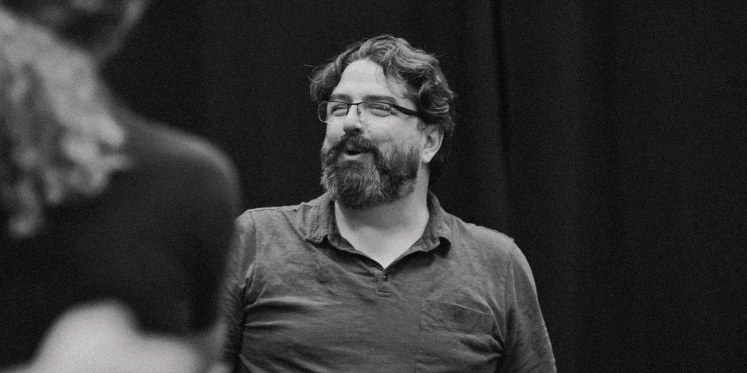 Patrick Diamond directing an Eastman Opera Theatre Rehearsal. Photo by Lauren Sageer.