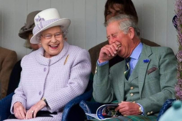 Queen Elizabeth II with Prince Charles