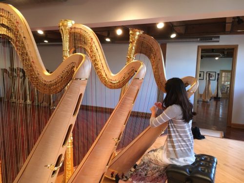 At the Lyon and Healy harp factory in Chicago