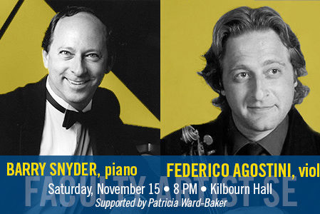Barry Snyder, piano, and Federico Agostini, violin