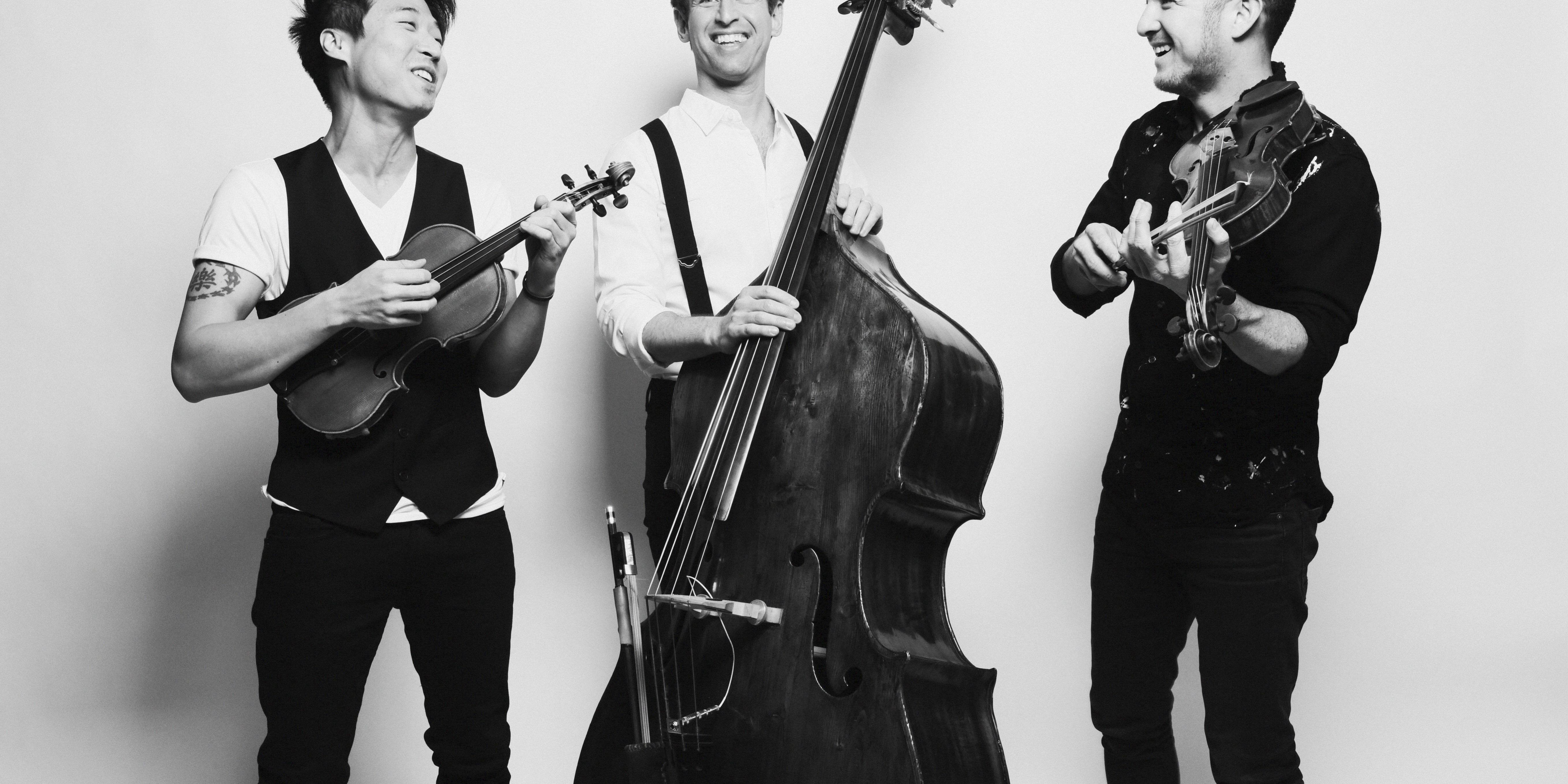 Time for Three Trio in black and white publicity shot.