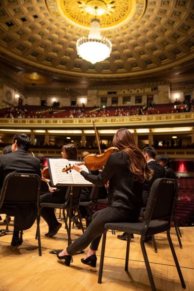 Violin-student-at-Kodak-Hall-Rehearsal